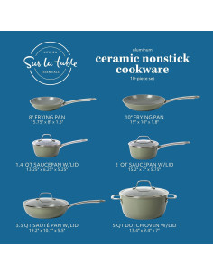 Juego de Utensilios de Cocina Sur La Table 10 Piezas Verde 2