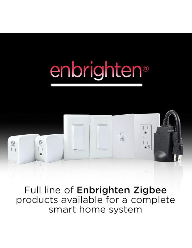 Interruptor Inteligente Enbrighten Zigbee Doble Salida Blanco