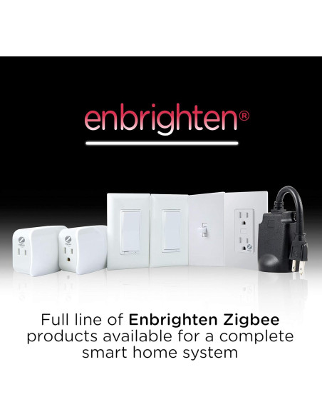 Interruptor Inteligente Enbrighten Zigbee Doble Salida Blanco