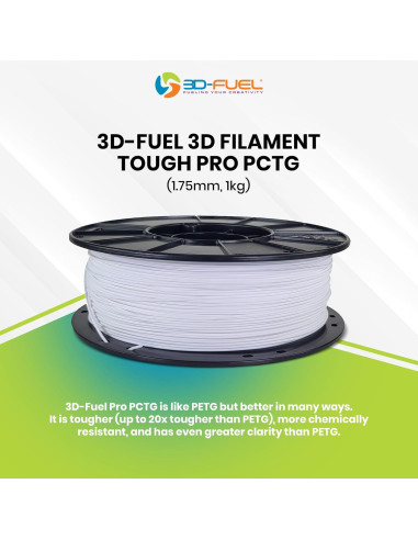 Filamento 3D 3D-Fuel Pro PCTG 1 kg Gris Industrial