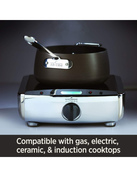 Cacerola All-Clad HA1 Antiadherente 3.3L Negra Apta Horno