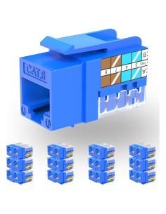 Jack Keystone RJ45 Cat6 10G Rapink 25 Paquete Azul