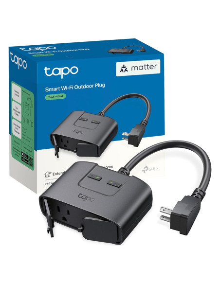 Enchufe Inteligente Exterior Tapo P400M IP65 2 Salidas Wi-Fi