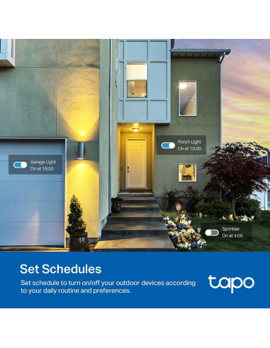 Enchufe Inteligente Exterior Tapo P400M IP65 2 Salidas Wi-Fi