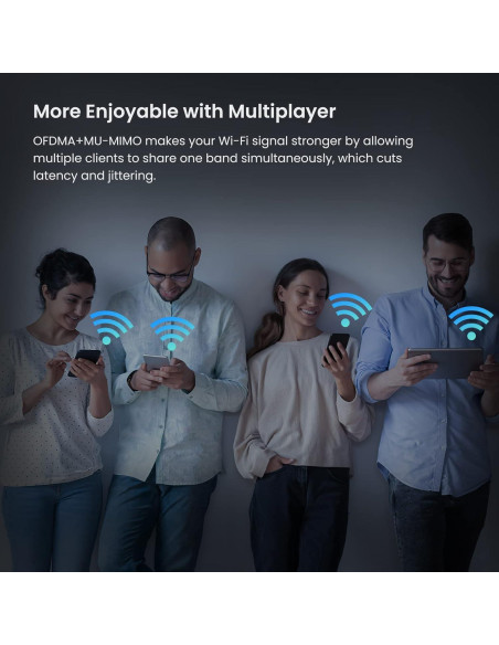 Router Tenda WiFi 6 AX3000 RX12 Pro Doble Banda Gigabit