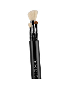 Conjunto de Pinceles de Maquillaje de Viaje Sigma Beauty - 3 Pinceles Veganos con Estuche - Negro 2