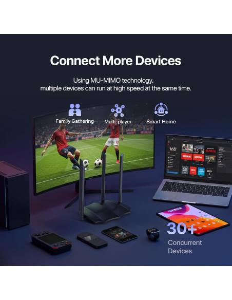 Router WiFi Tenda AC1200 - Doble Banda, 3 Puertos Gigabit