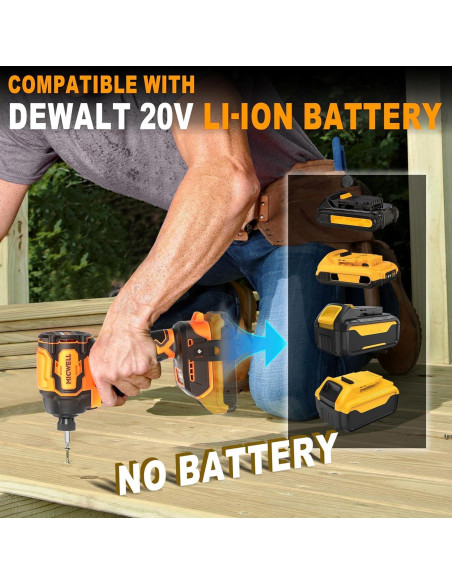 Destornillador de impacto inalámbrico MICWELL 20V 260,64 Nm 4 velocidades