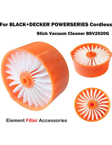 Paquete de 4 Filtros para Aspiradora Black+Decker BSV2020