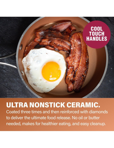 Juego de Ollas y Sartenes Gotham Steel 15 Piezas Cerámica