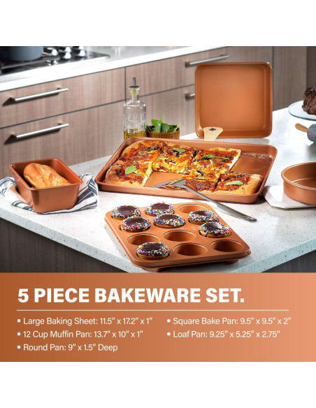 Juego de Ollas y Sartenes Gotham Steel 15 Piezas Cerámica