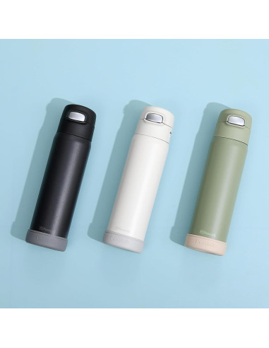 Botella de Agua Aislada TSURUYA 532ml con Pajilla y Doble Pared