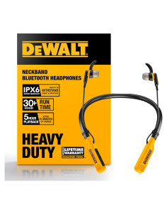 Auriculares Bluetooth DEWALT Pro de Cuello con 30H de Batería