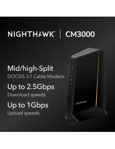 Módem por Cable NETGEAR Nighthawk CM3000 2.5Gbps Negro 2