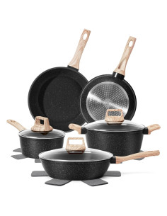Juego de 12 Piezas de Ollas y Sartenes Antiadherentes SODAY