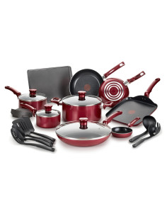 Juego de utensilios de cocina T-Fal Esencia 20 piezas Rojo