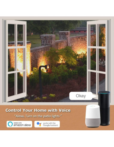 Enchufe Inteligente TESSAN IP44 3 Tomas Control WiFi