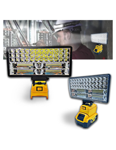 Luz de trabajo LED Dewalt 20V 90W 5400LM USB portátil