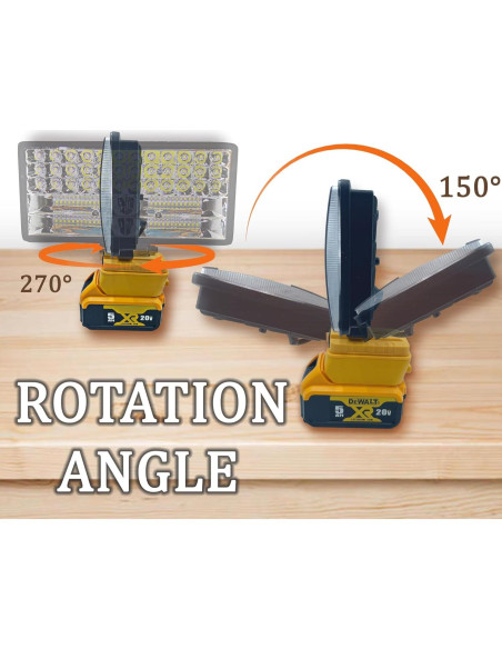 Luz de trabajo LED Dewalt 20V 90W 5400LM USB portátil