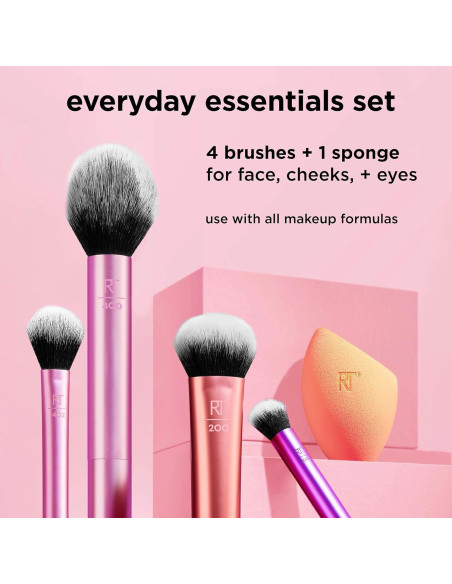 Conjunto de Brochas de Maquillaje Real Techniques 5 Piezas