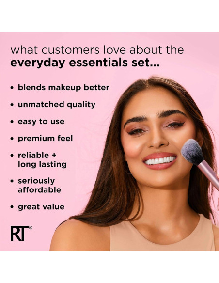 Conjunto de Brochas de Maquillaje Real Techniques 5 Piezas