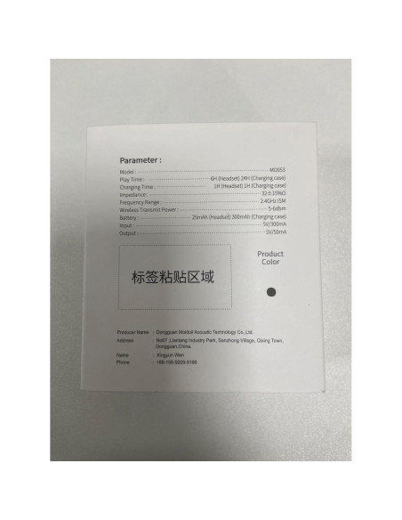 Auriculares Inalámbricos Rinsmola MD053 Bluetooth 5.3 IP7