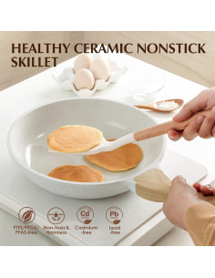 Sartén Cerámica SENSARTE 20 cm Antiadh. con Tapa 2