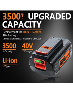 Batería de Litio FSKE 40V 3.5Ah para Black & Decker 2