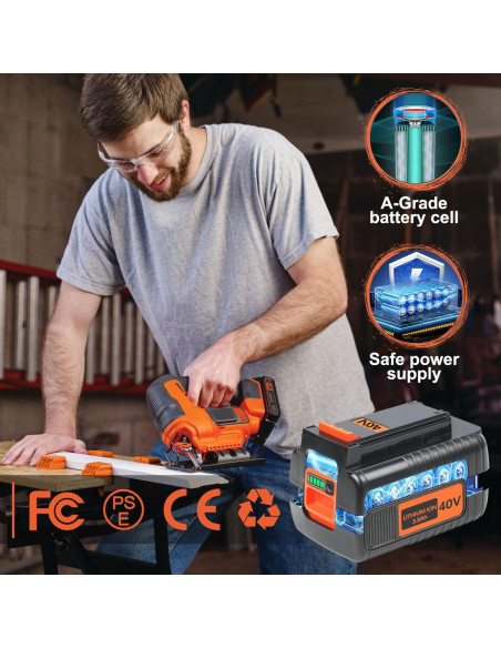 Batería de Litio FSKE 40V 3.5Ah para Black & Decker