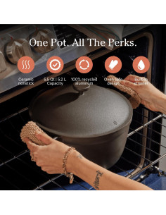 Olla Perfecta Nuestra Opción 5.5 Qt Cerámica Antiadherente 2