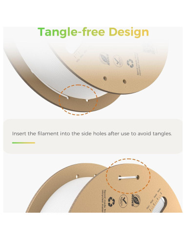 Filamento 3D Creality Hyper PLA 1.75mm Blanco 0.91kg