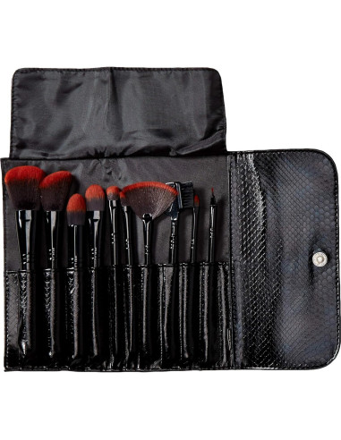 Juego de Pinceles de Maquillaje Bellaterra 10 Piezas Sintéticas