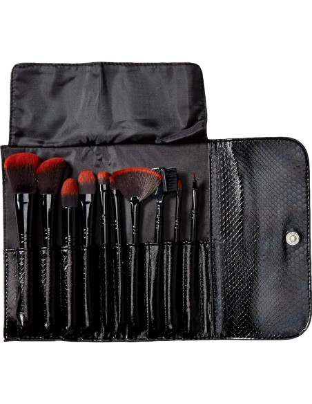 Juego de Pinceles de Maquillaje Bellaterra 10 Piezas Sintéticas