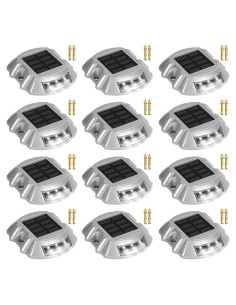 Luces solares de muelle CREMANT 12-pack LED IP68 blancas