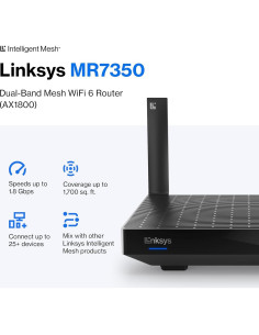 Router Linksys MR7350 Mesh Wi-Fi 6 Doble Banda 1589.9 m 2