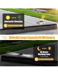 Luces solares de muelle CREMANT 12-pack LED IP68 blancas 2