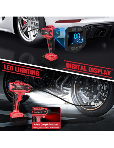 Compresor de Aire Inalámbrico DIYtoolifz 18V 160 PSI