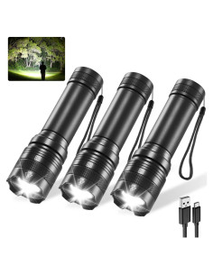 Paquete de 3 Linternas LED Recargables Rufykiri 10h 13cm