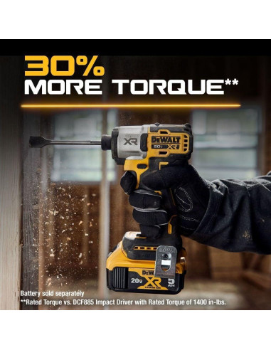 Destornillador de Impacto DEWALT 20V MAX XR 3 Velocidades
