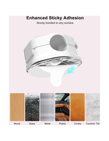 Paquete de 6 Clips Magnéticos para Cables - Organizador Blanco