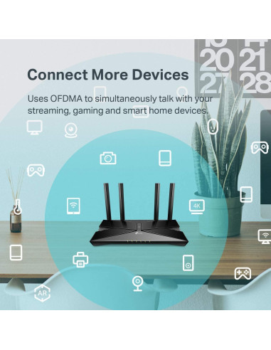 Router TP-Link Archer AX10 WiFi 6 Doble Banda 4 Puertos Gigabit