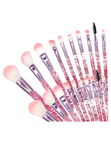Juego de Brochas de Maquillaje Bling Crystal 10 Piezas