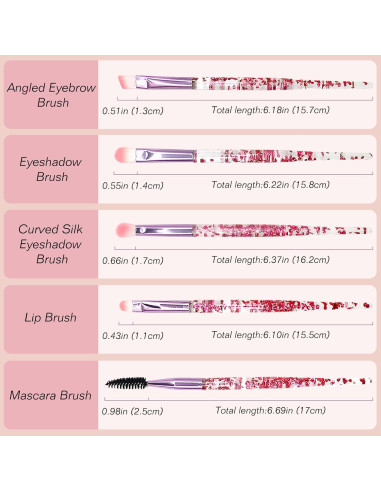 Juego de Brochas de Maquillaje Bling Crystal 10 Piezas