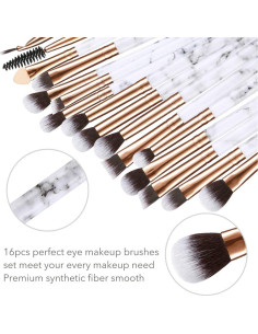 Conjunto de Brochas de Maquillaje para Ojos DUAIU 16Pcs Sintéticas 2