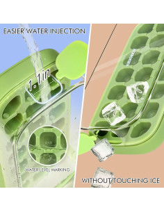 Bandeja de Hielo Silicone LettreQ 21 Cubos Fácil Liberación 2