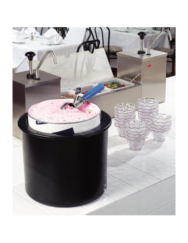 Crock Aislado para Helado Carlisle 3 Galones Negro