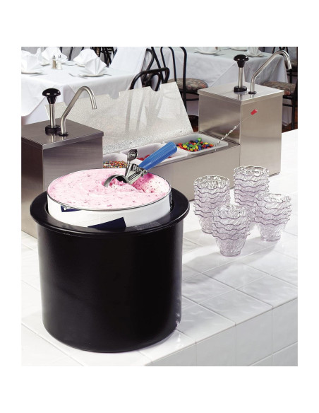 Crock Aislado para Helado Carlisle 3 Galones Negro