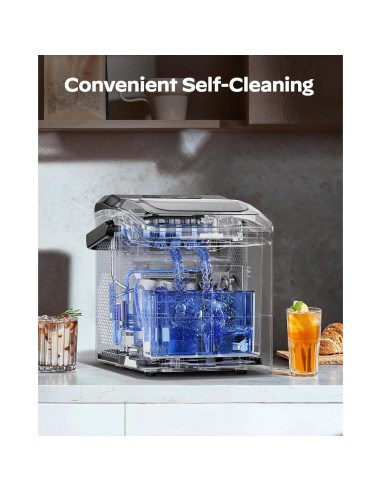 Fabricador de Hielo HOMEZAY 9 Cubos en 6 Minutos 11,79 kg