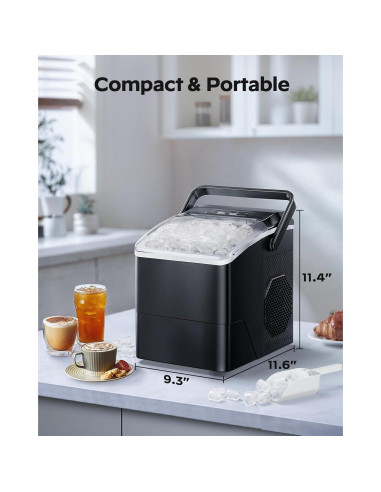 Fabricador de Hielo HOMEZAY 9 Cubos en 6 Minutos 11,79 kg