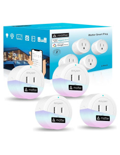 Enchufe Inteligente Amysen Matter, Paquete de 4, 10A